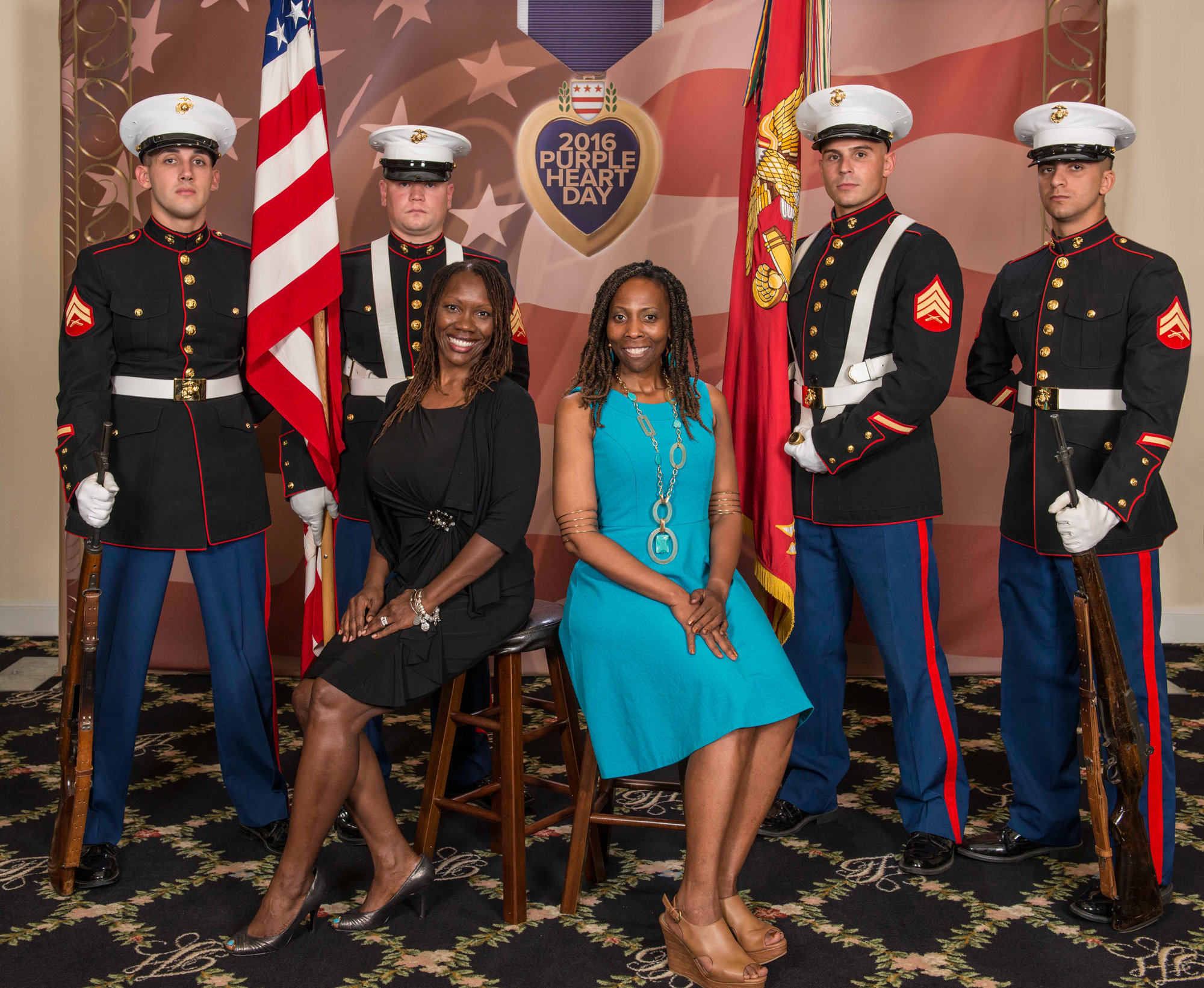 Marine Color Guard presents the colors at the Church of Scientology’s Fort Harrison Auditorium in honor of Purple Heart Day